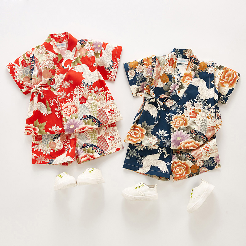 Kimono Yukata Cotton - Roupa Yukata de Verão para Crianças,