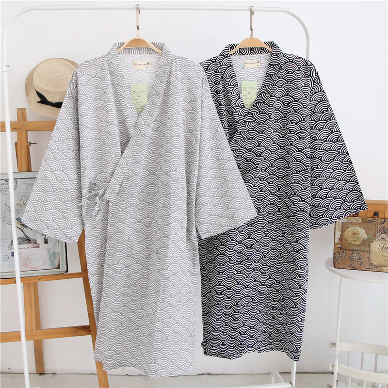 Kimono Yukata Cotton - 2026 novo masculino 100% algodão gaze