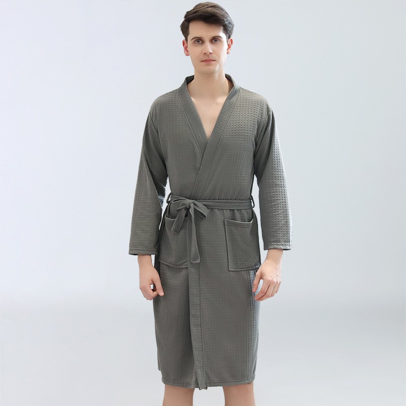 Kimono Yukata Cotton - Roupões de Banho Masculinos em Waffle,