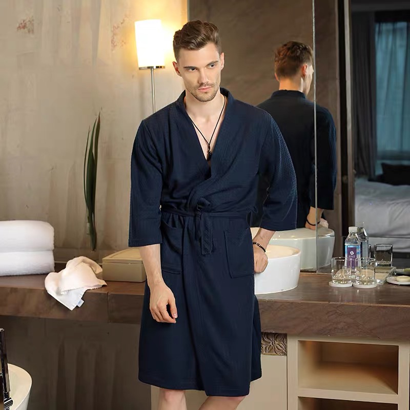 Roupão Masculino Elegante de W - Kimono Yukata Cotton avaliação e preço