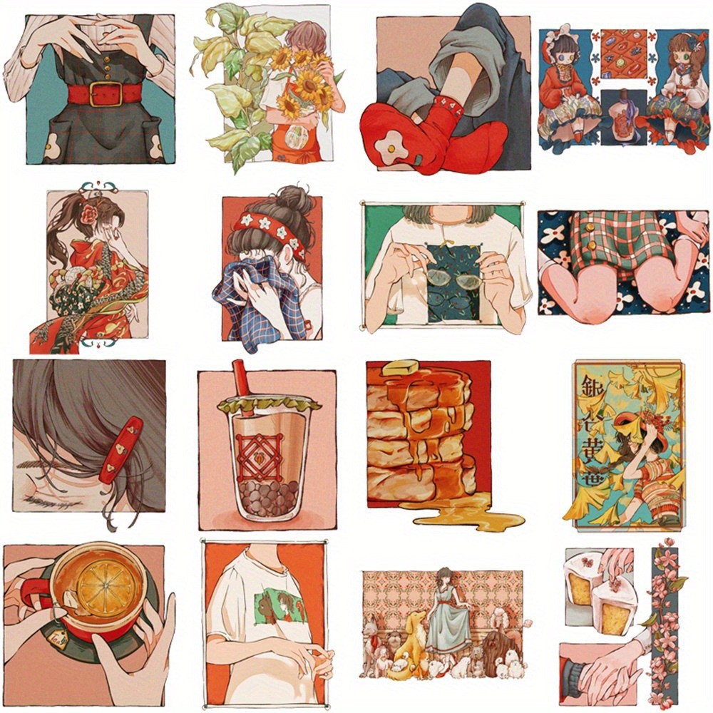 50 Adesivos Estilo Vintage Tra - Japanese Lifestyle Store avaliação e preço