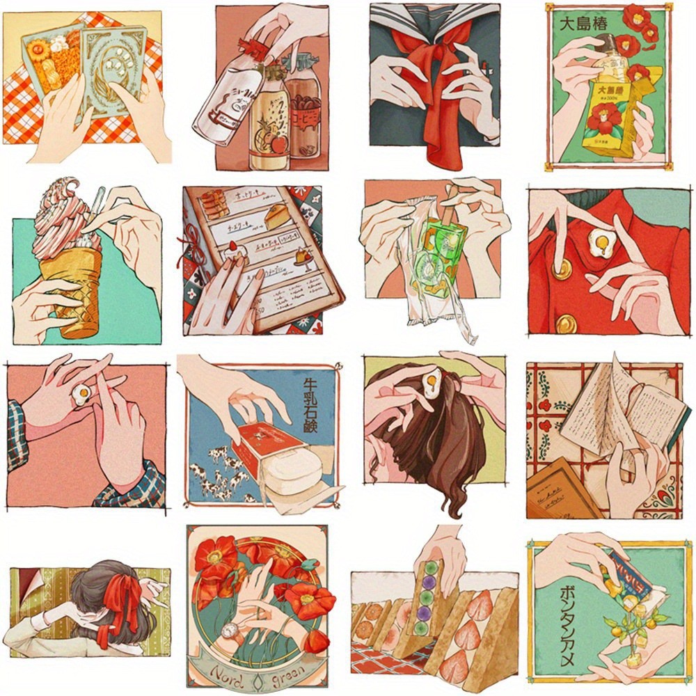 50 Adesivos Estilo Vintage Tra - Japanese Lifestyle Store avaliação e preço